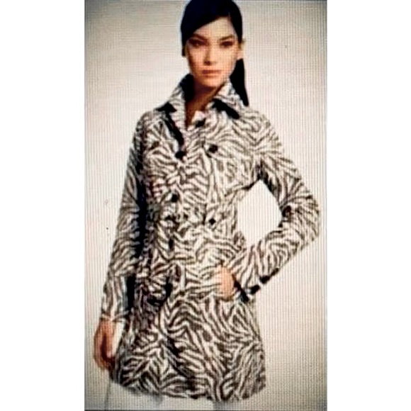 πHPπGUESS Womenβs Zebra Print Trenchcoat π§₯π π¦ - Picture 2 of 16